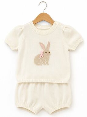 Nordstrom Baby Ivory Bunny Sweater Set 18M NWT